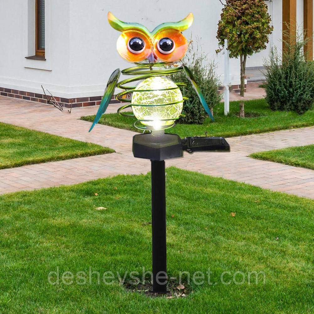 Садовий світильник сова на сонячній батареї NightOwl NO-R1