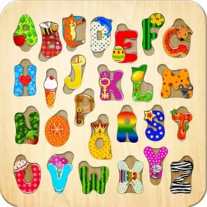 Абетка Дерево SKL11-221394 англійської мови фанерна