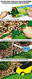 Бордюр газонний PALISGARDEN, 75 м, набір-125 елементів 
/ 60 см*38 мм+300 кілочків GeoPEG, коричневий,, фото 2