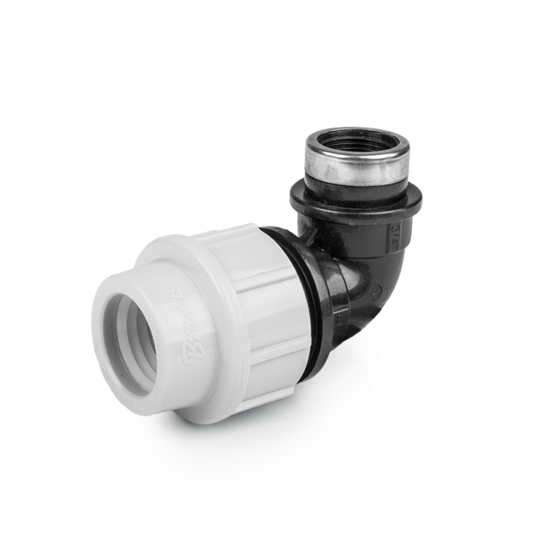 Коліно для труб PE, 32 мм, PN16, з внутрішньої 
резбой 3/4", DSRA16K32F34