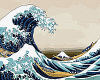 Картина по номерам репродукци 40×50 Большая волна в Канагаве ©Кацусика Хокусай, набор для росписи, море Идейка