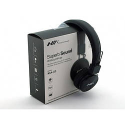 Бездротові Bluetooth Навушники з MP3 плеєром NIA-X3 Радіоблютуз Чорні