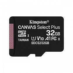 Картка пам'яті Kingston 32GB microSDHC class 10 UHS-I A1 (R-100MB/s) Canvas Без адаптера
