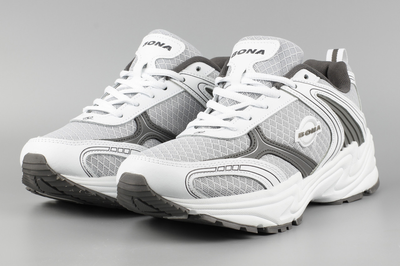 Кроссовки Мужские Белые Bona 873B Сетка Летние Бона Размеры 45 — в ...