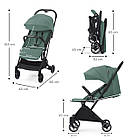 Прогулянкова коляска KiderKraft INDY 2 Sea Green, легка, з водонепроникним капюшоном UPF50+, фото 8
