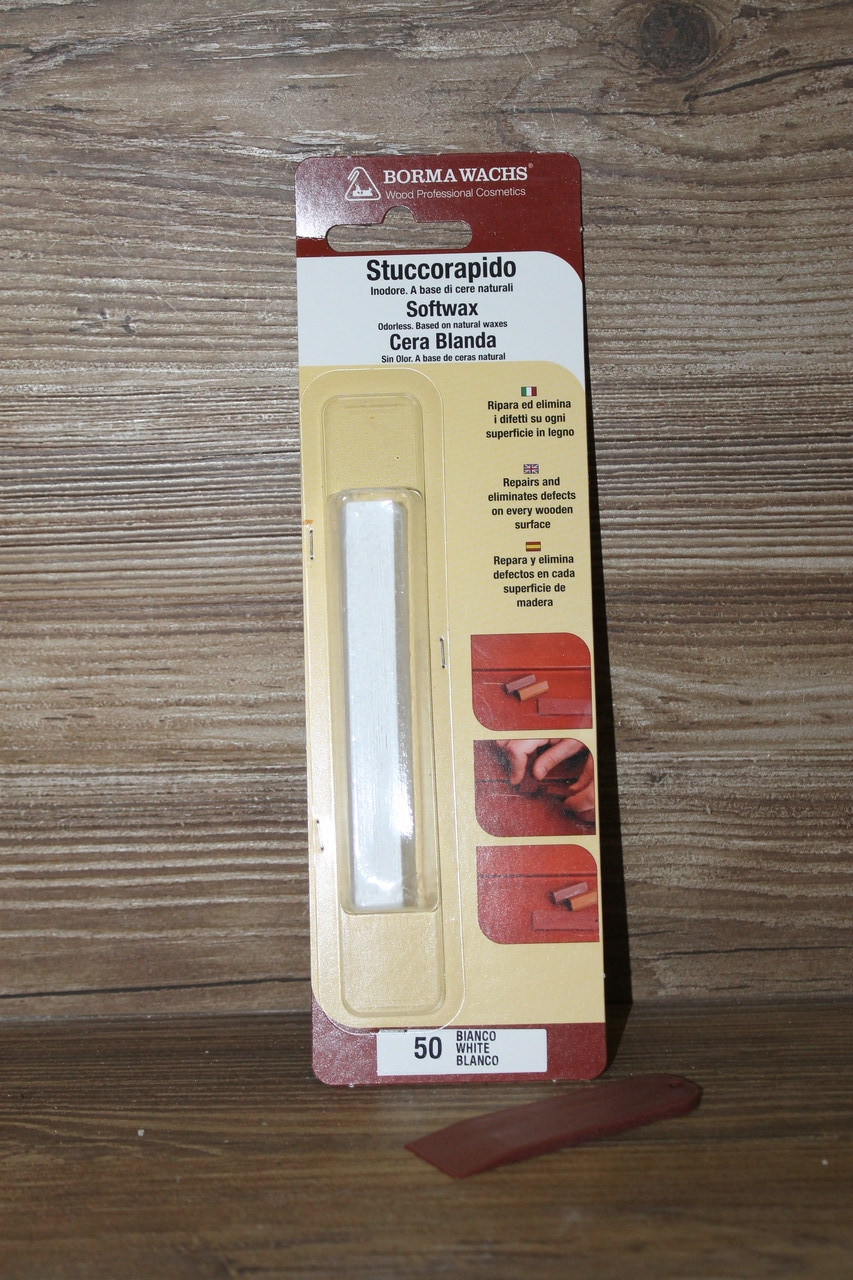 Реставрационный воск мягкий с шпателем, белый, Блистер Softwax, брусок, 20 грамм
