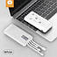 Зовнішній акумулятор WUW U39 10000 mAh 1 USB, 2 A, кабелю: Lightning, Type-C, Micro USB, BLACK, фото 6