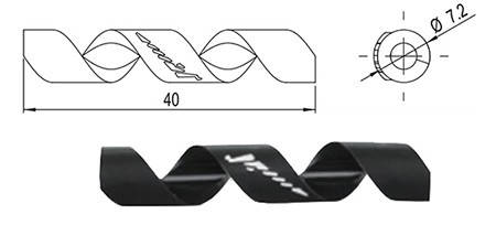 Захист рамі (сілікон) Alligator від тертя сорочок Spiral (4/5 мм) чорнийпо 4 шт в упаковці, фото 1