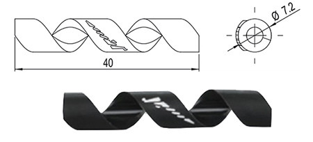 Захист рамі (сілікон) Alligator від тертя сорочок Spiral (4/5 мм) чорнийпо 4 шт в упаковці
