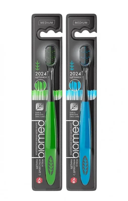 Зубная щетка Biomed Black, средняя жесткость (1шт.) от интернет ...