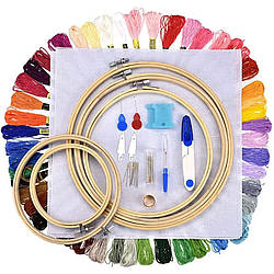 Набір для вишивання хрестом пяльця інструменти та аксесуари для вишивки набори для вишивання DIY 50 кольорів