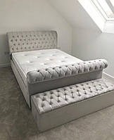 Мебельный велюр для кровати Светло серый велюр