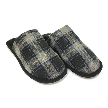 Домашні кімнатні тапочки Jomix клітинка чорні закриті