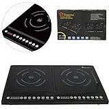 Індукційна настільна електроплита 2 конфорки Domotec MS-5872 з Led-дисплеєм 2000 W+2000W Плита кухонна, фото 7