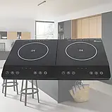 Індукційна настільна електроплита 2 конфорки Domotec MS-5872 з Led-дисплеєм 2000 W+2000W Плита кухонна, фото 9