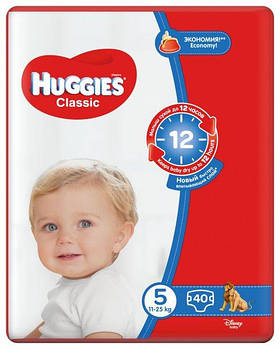 Підгузки Huggies Classic 5 11-25 кг Jumbo Pack 40 шт.