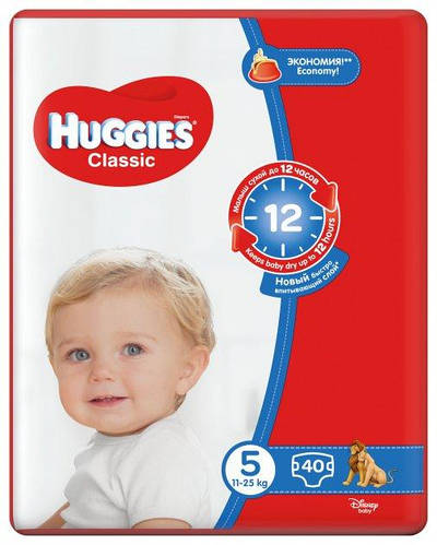 Подгузники Huggies Classic 5 11-25 кг Jumbo Pack 40 шт, цена 285 грн ...