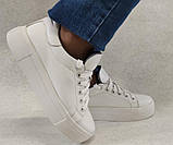 Кеди жіночі білі шкіряні від виробника модель ШТ21-100-5, фото 2