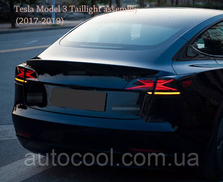 Задні лед фонарі Tesla Model 3 2017-2020 р.в. Тесла Модел 3, фото 1