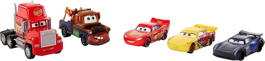 Ігровий набір із 5 героїв із мультфільму Тачки 3 (Disney and Pixar Cars 3 5-Pack) від Mattel, фото 3
