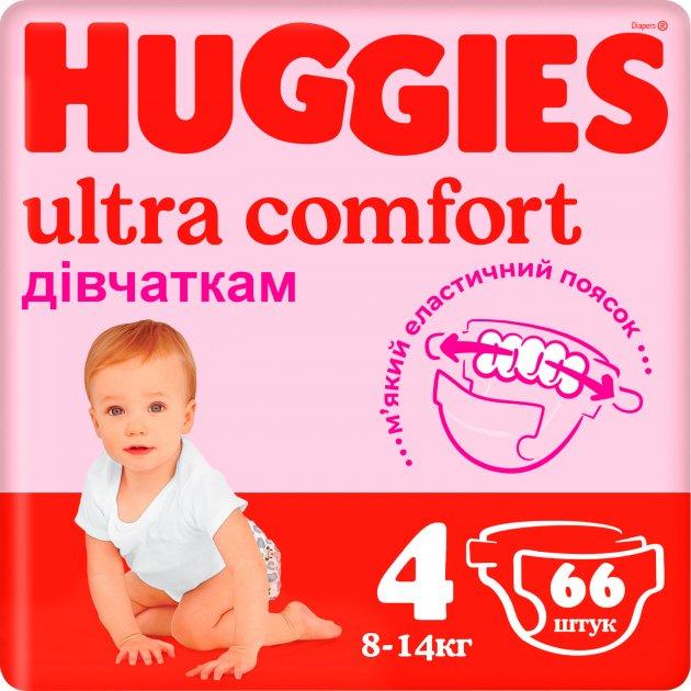 Підгузки Huggies Ultra Comfort 4 Mega Pack для дівчаток 132 шт., фото 1