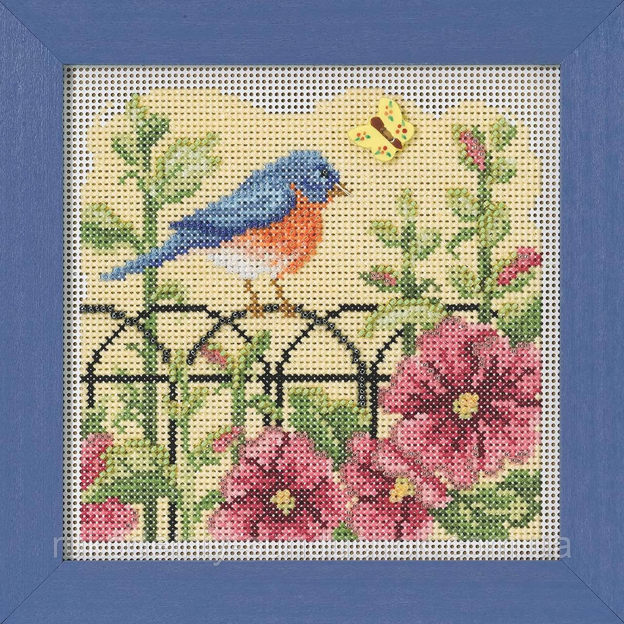 Набор для вышивки бисером "Spring Bluebird//Голубая птица весны" Mill Hill MH142215