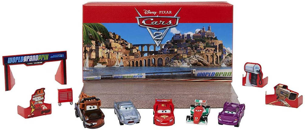 Ігровий набір із 5 героїв із мультфільму Тачки 2 (Disney and Pixar Cars 3 5-Pack) від Mattel, фото 2