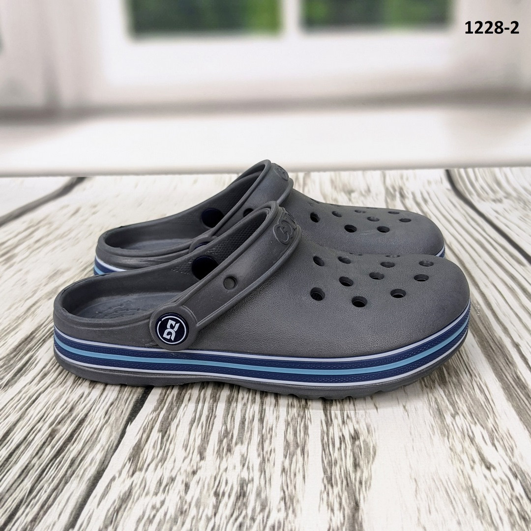 Крокси сабо дитячі для хлопчика сірі Dago Style