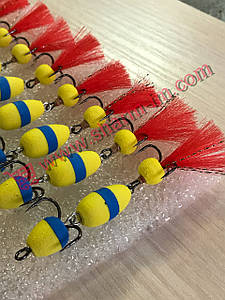 Мандула на судака 65 мм / col. Жовто-Синя