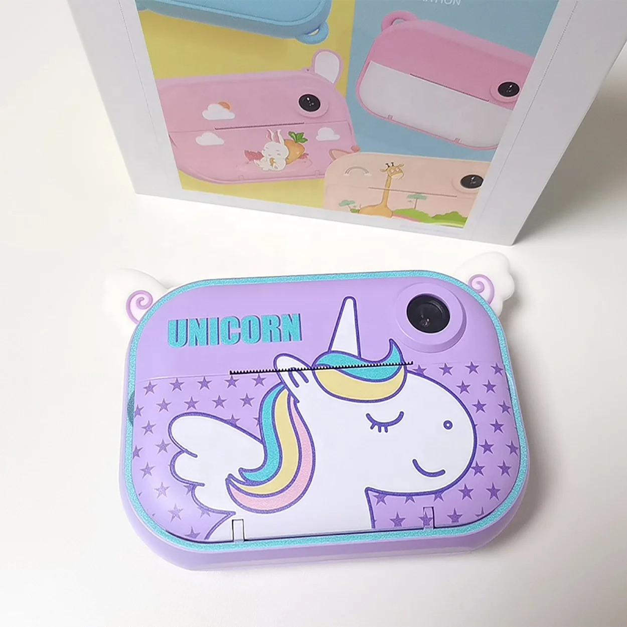 Детский цифровой мини фотоаппарат Unicorn с мгновенной печатью Поддержка microSD - фото 4 - id-p1607706753