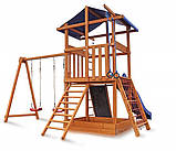 Дитячий дерев'яний ігровий комплекс Babyland-3. Дитячий майданчик для вулиці, фото 2