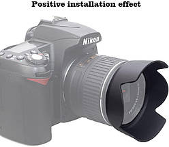 Бленда HB-69 для об'єктивів Nikon AF-S DX 18-55 mm f/3.5-5.6G VR II, фото 6