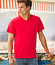 Чоловіча футболка з V-вирізом Fruit of the loom V-neck 100% бавовна, фото 5
