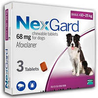 Таблетки от блох и клещей для собак NexGard L, 10-25кг (3 таб.)