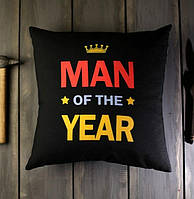 Подушка габардинова з принтом Man of the year 40x40 (4P_MAN008)