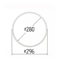 Протекторное термокольцо для натяжных потолков - диаметр 280 мм (наружный 296мм)