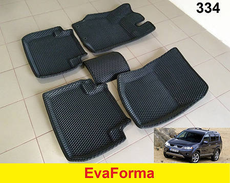 3D килимки EvaForma на Mitsubishi Outlander 2 XL '07-12, килимки ЕВА, фото 2