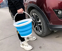 Ведро складное 10 литров туристическое Collapsible Bucket, ведро силиконовые