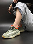 Жіночі кросівки Adidas Yeezy Boost 350 сітка літо-весна-осінь сірі. Живе фото, фото 3