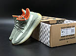 Жіночі кросівки Adidas Yeezy Boost 350 сітка літо-весна-осінь сірі. Живе фото, фото 2