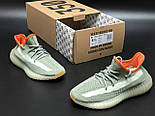 Жіночі кросівки Adidas Yeezy Boost 350 сітка літо-весна-осінь сірі. Живе фото, фото 8