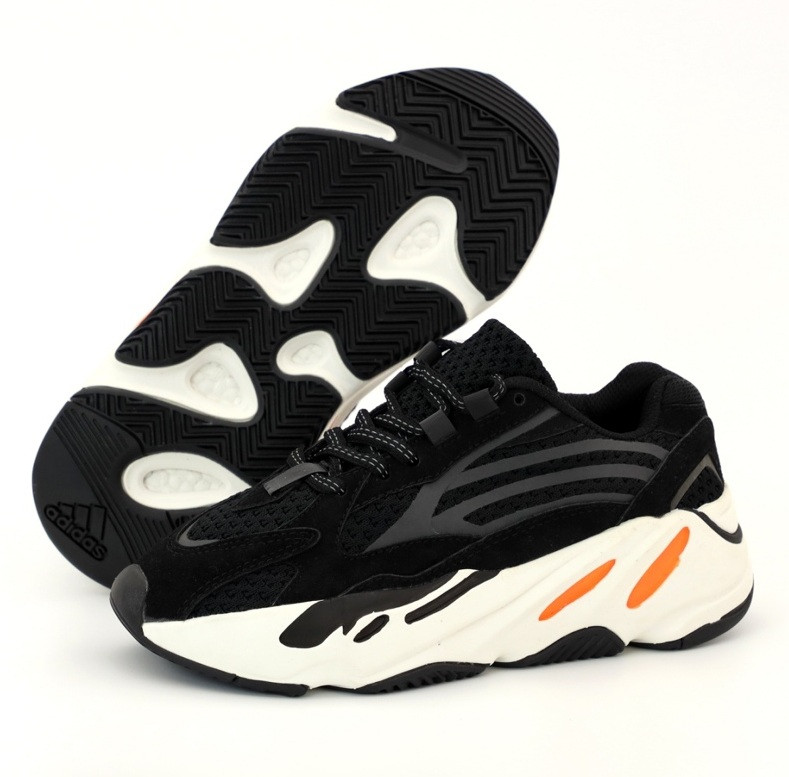 Жіночі кросівки Adidas Yeezy Boost 700 V2 36-40р демісезонні осінь весна чорні з білим. Живе фото, фото 1