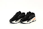 Жіночі кросівки Adidas Yeezy Boost 700 V2 36-40р демісезонні осінь весна чорні з білим. Живе фото, фото 2
