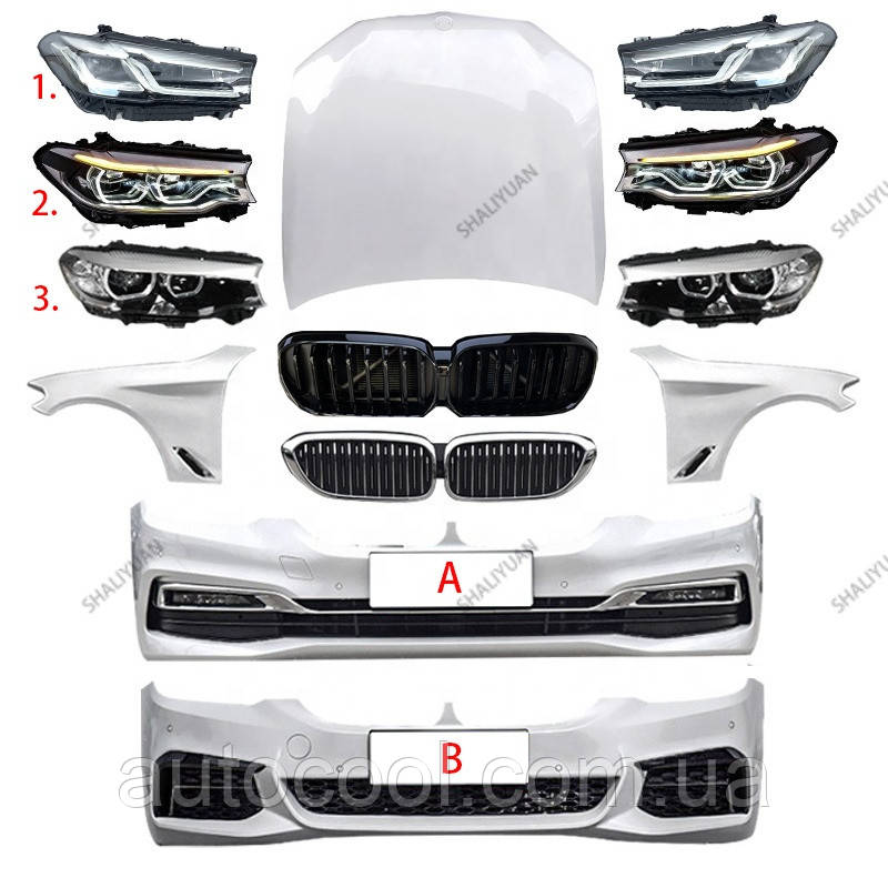 Апгрейд комплект передньої частини BMW 5 серії F10 2010-2017 р. у стиль G30