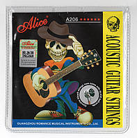 Струни для акустичної гітари Alice A206-SL (011-052 Фосфорна Бронза)