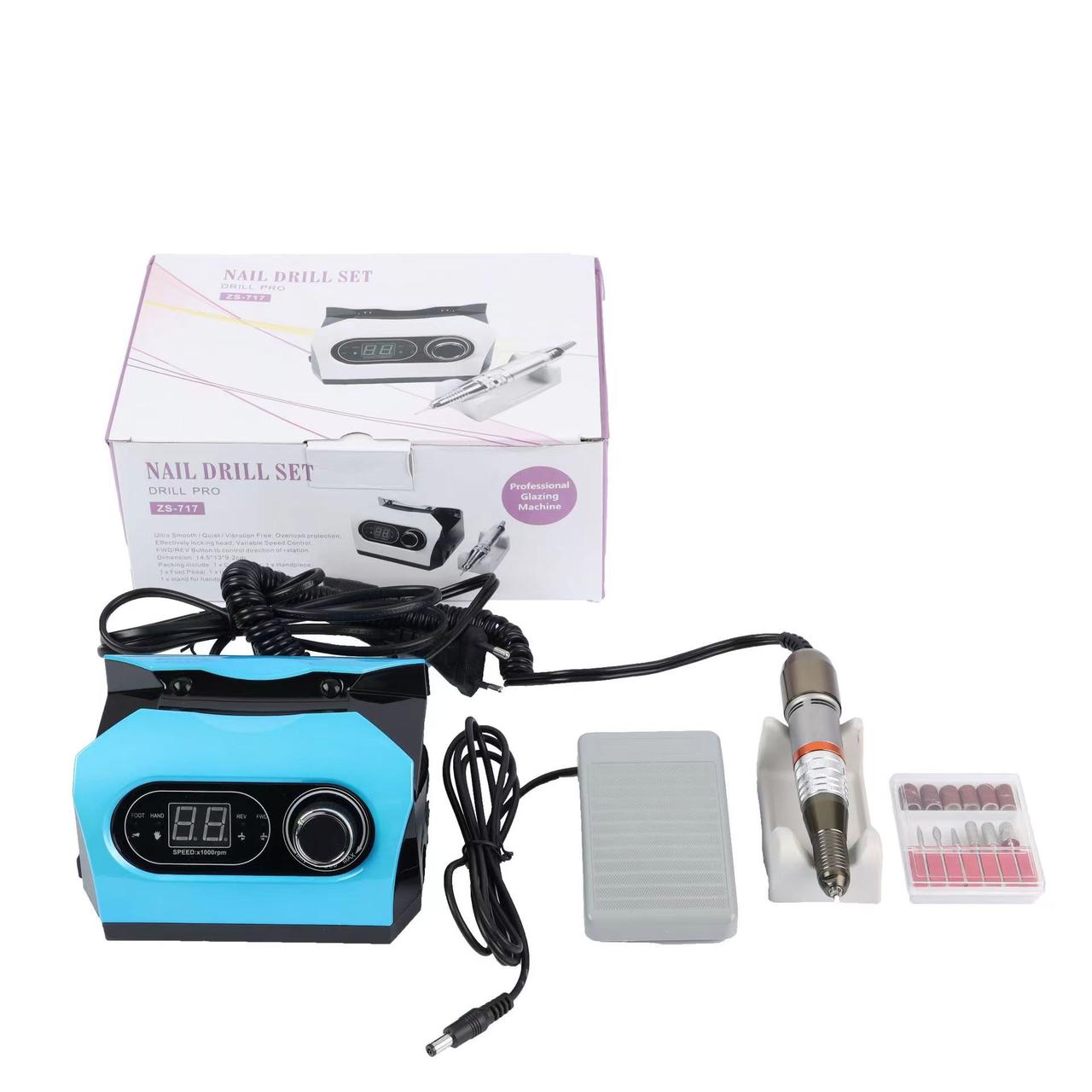 Фрезер для манікюру та педикюру ZS-717, 35 000 обертів, 65 Вт, фото 1