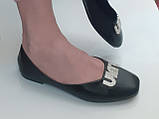 Балетки туфлі човника жіночі з брошкою mio, фото 4
