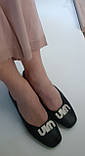 Балетки туфлі човника жіночі з брошкою mio, фото 6