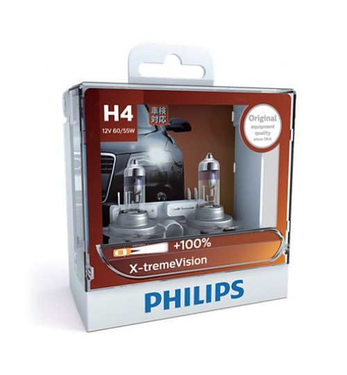 Автомобільні лампи Philips H4 12V 60/55W !130% X-Treme Vision (12342XVS2)