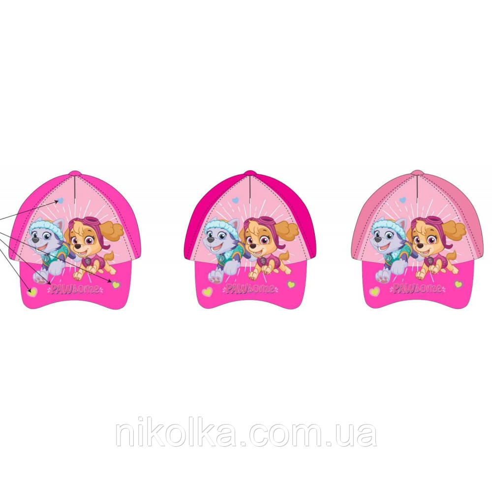 Кепки для дівчаток оптом, Disney, 52-54 рр., арт. PAW-A-HAT-401, фото 1